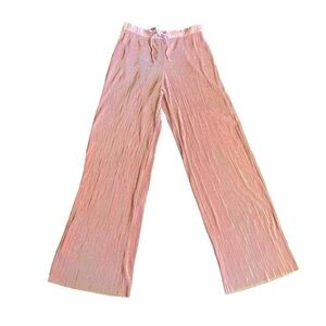 {Victoria’s Secret} Pink Pleated Drawstring wide leg lounge pants
